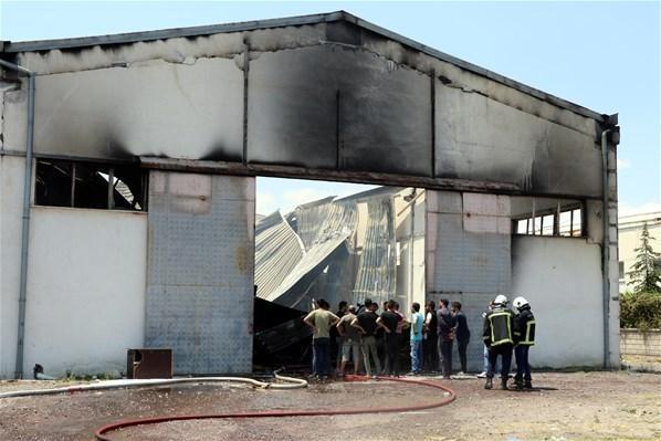 Kayseride ambalaj fabrikasında yangın