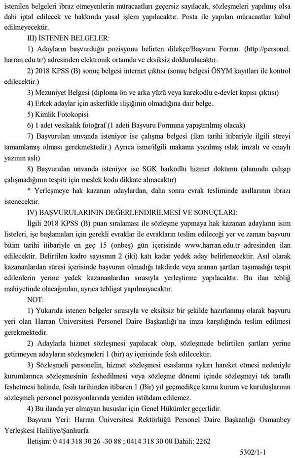 Harran Üniversitesi Tıp Fakültesi personel alımı 75 sağlık personeli alınacak Başvurular nasıl yaplır