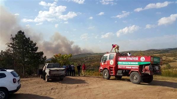 Bulgaristanın Türkiye sınırında orman yangını