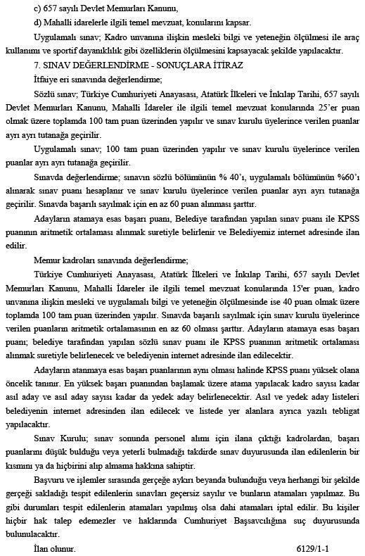 KPSS en az 60 puanla memur alımı Kırıkkale Bahşılı Belediyesi memur alıyor Başvurular nasıl yapılır