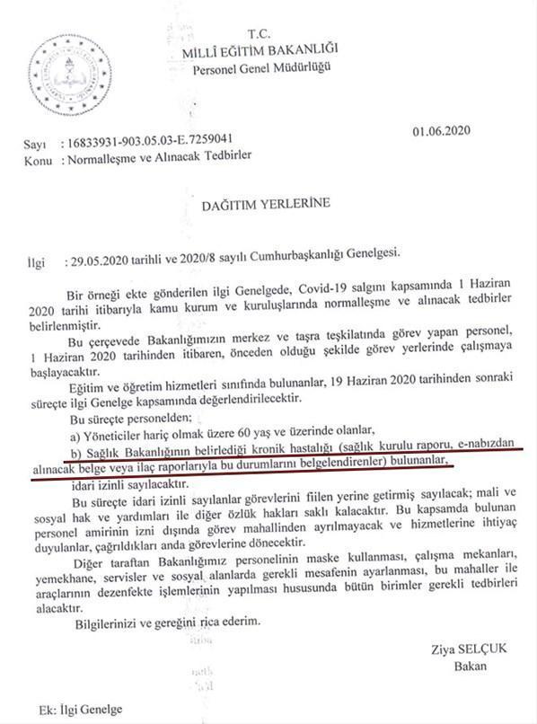 Kronik hastalar okula gidecek mi Kronik hastalığı olan öğretmenler seminere katılacak mı