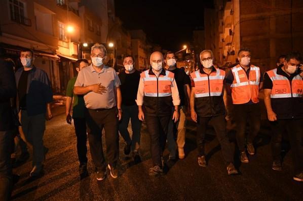 Bakan Karaismailoğlundan Derelide gece mesaisi