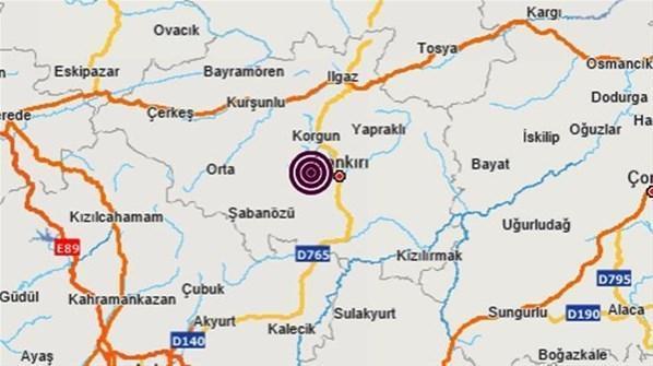 Çankırıda korkutan deprem Şiddeti...