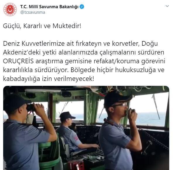 MSBden ORUÇREİS paylaşımı: Hiçbir kabadayılığa izin verilmeyecek