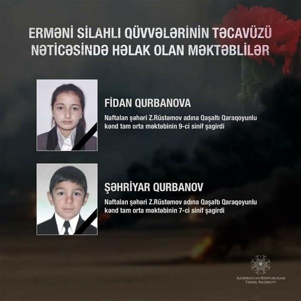 Ermenistan saldırısında okul öğrencileri şehit oldu