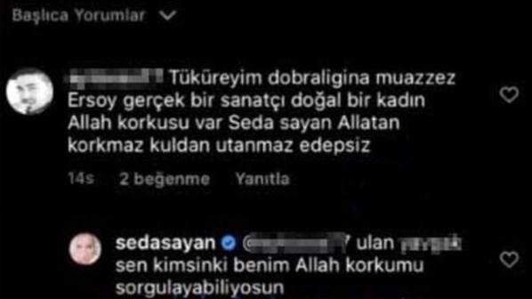 Seda Sayandan erkek takipçisine küfürlü cevap