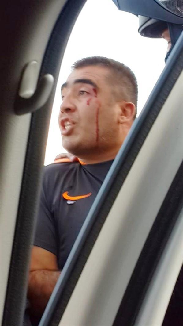 Motosikletli grup, otomobil sürücüsünü çocuklarının gözü önünde dövdü