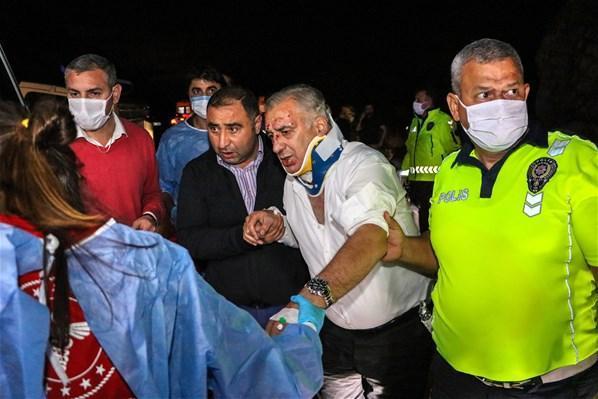 Antalyada personel servisi devrildi: 8 yaralı