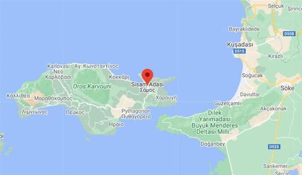 Sisam Adası nerede İzmir’de yaşanan depremin merkez üssünün Sisam Adası olduğu öğrenildi Sisam adası haritası