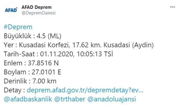 Egede bir deprem daha