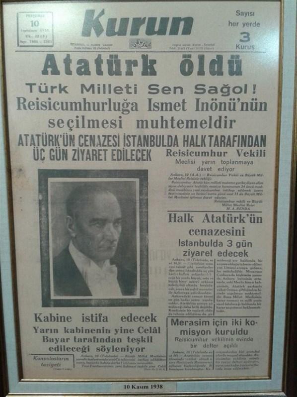 Atatürk ne zaman, kaç yaşında öldü Gazeteler Atatürk’ün cenazesini böyle gördü