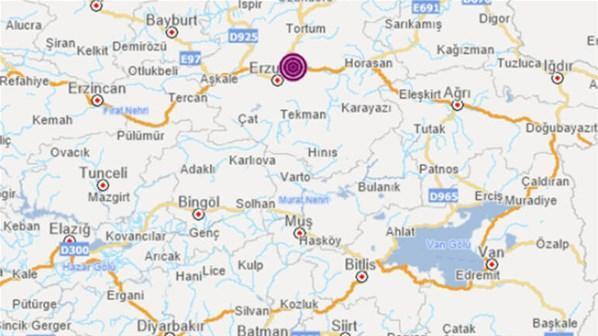 Erzurumda şiddetli deprem