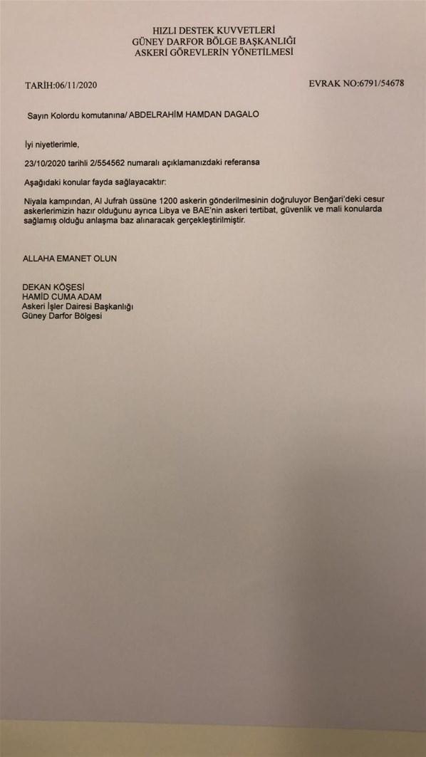Libyadaki gizli pazarlığı ortaya çıkaran mektup