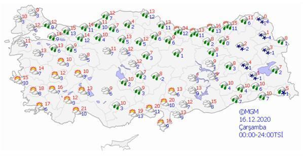 Bugün hava nasıl olacak Hem sağanak, hem kar...