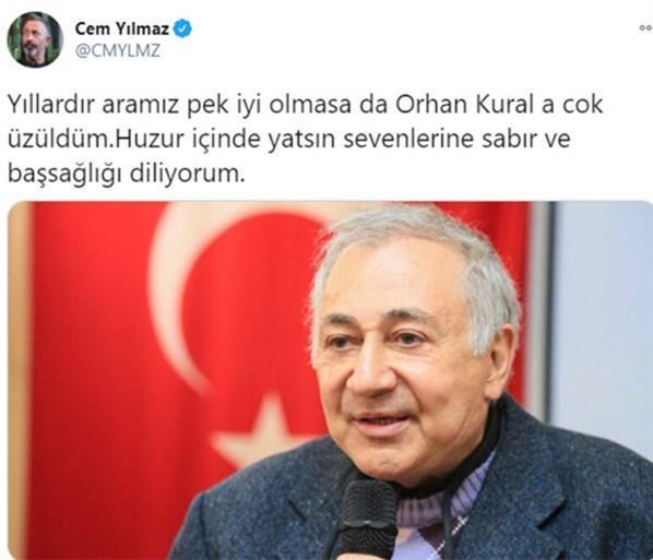 Cem Yılmazdan Orhan Kural paylaşımı