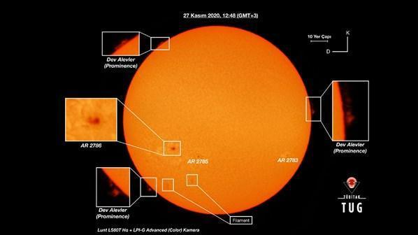 Güneşte Dünyadan büyük leke görüntülendi