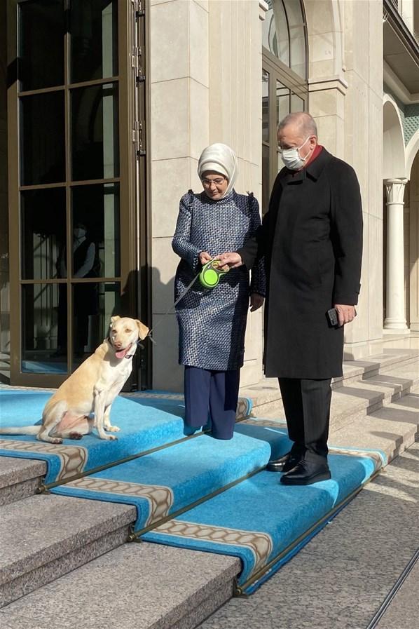 Emine Erdoğan Leblebi ile Cumhurbaşkanı Erdoğanı uğurladı