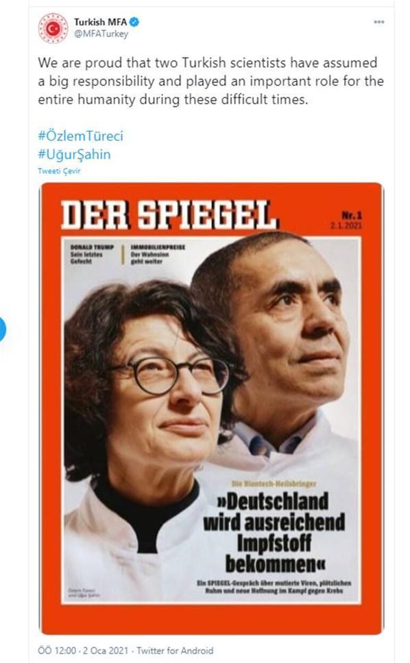 Dünya Der Spiegelin kapağını konuşuyor Uğur Şahin ve Özlem Türeci...