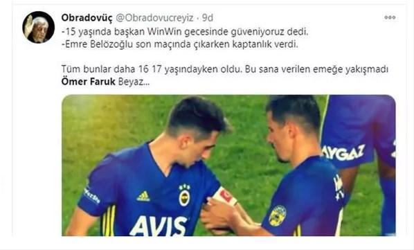 Fenerbahçe taraftarlarından Ömer Faruk Beyaza yaylım ateşi Hiç yakışmadı...