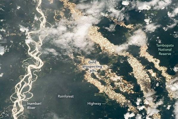 Ölüm saçan altın nehirleri NASA fotoğraflarıyla ortaya çıktı