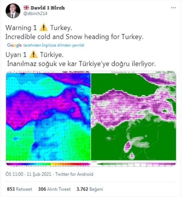 Dünyanın gözü Türkiyede Antalyaya bile kar yağacak...