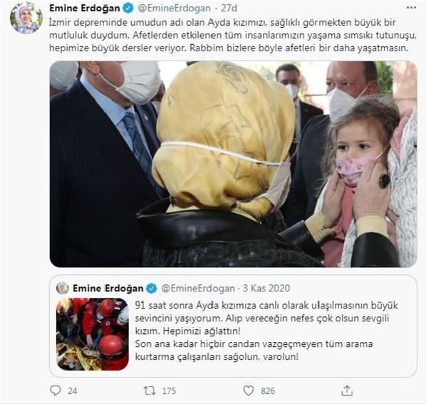 Emine Erdoğandan Ayda paylaşımı