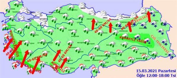 Meteorolojiden yağış uyarısı Bugün hava nasıl olacak