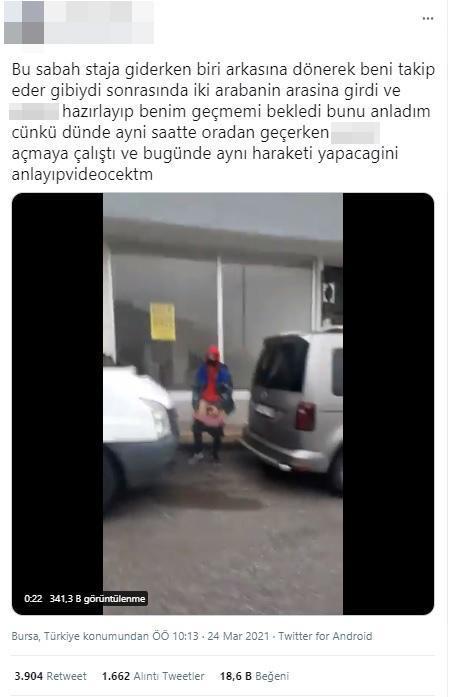 Sokak ortasında akılalmaz sapıklık Pantolonunu indirip genç kıza...