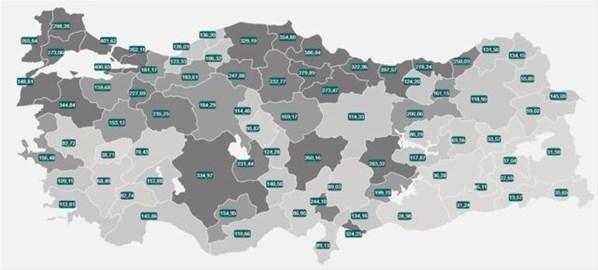 Türkiye vaka haritası: İllere göre haftalık vaka sayısı (20-26 Mart) belli oldu 100 binde İl il Türkiye’de vaka sayısı kaç oldu İşte haftalık vaka yoğunluğu haritası…