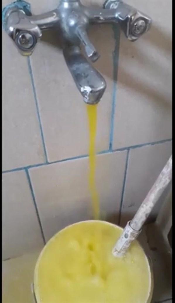 Musluktan sular sarı renkte aktı Hatlar acilen kesildi...