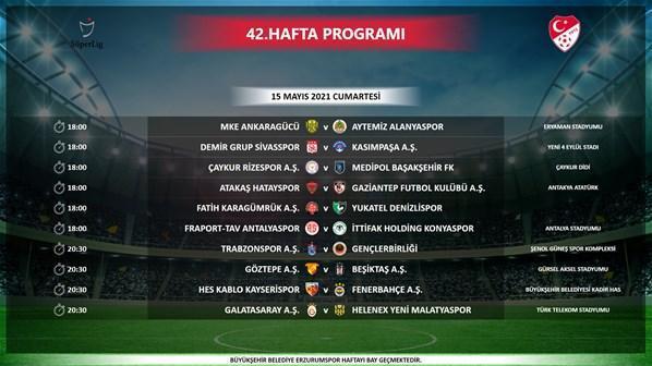 Süper Ligde 42.hafta maçlarının saatlerinde değişiklik