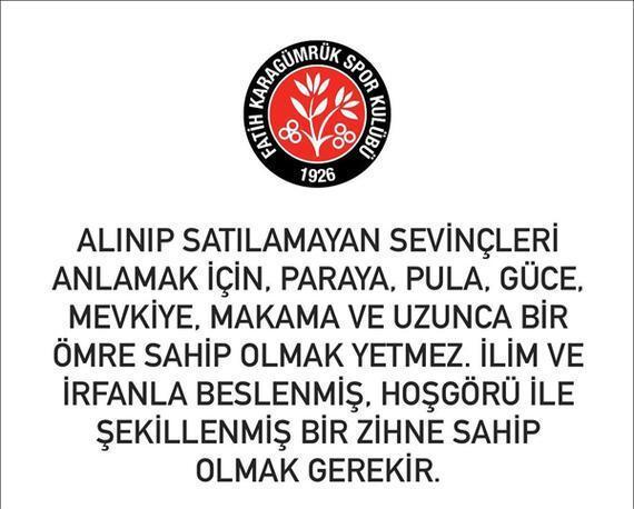 Fatih Karagümrükten Beşiktaşa sert gönderme