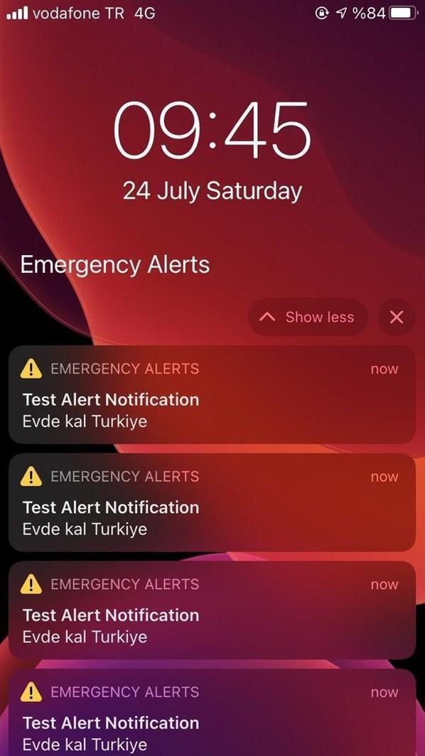 Evde kal Türkiye uyarısı ne Evde kal uyarısı nasıl kapatılır Evde kal testleri detayları
