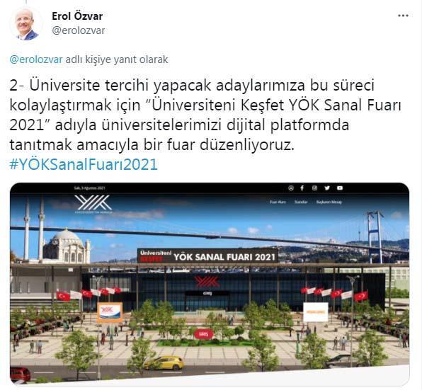 YÖKten üniversite tercihi yapacaklar için sanal fuar