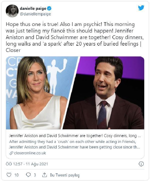 Friends yıldızları Aniston ve Schwimmer sevgili mi Bomba iddia