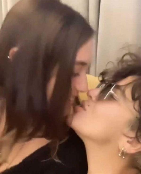 Senem Kuyucuoğlu kız arkadaşıyla dudak dudağa Tescilli güzelin fotoğrafları olay oldu