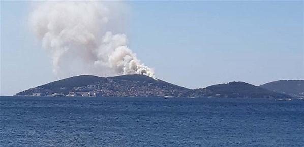 Heybeliadada orman yangını çıktı İstanbul Valisi Ali Yerlikaya açıkladı: Kontrol altına alındı