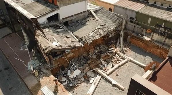 İstanbul İkitellide bina çöktü