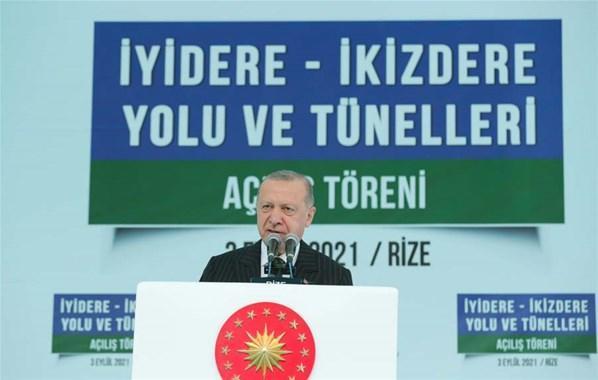 İyidere - İkizdere yolu açıldı Cumhurbaşkanı Erdoğan: Siz bu milletin önünü kesemeyeceksiniz