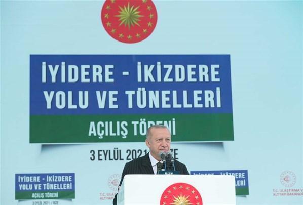 İyidere - İkizdere yolu açıldı Cumhurbaşkanı Erdoğan: Siz bu milletin önünü kesemeyeceksiniz