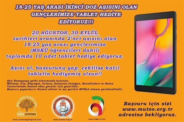 Aşı olan 18-25 yaş arası gençlere tablet Başvurular nasıl yapılır