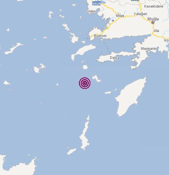 Datça açıklarında 4.4 büyüklüğünde deprem AFAD ve Kandilliden açıklama