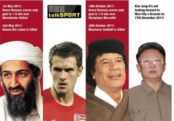 Ramsey atıyor ünlüler ölüyor