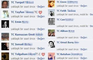 Facebookta TC çılgınlığı