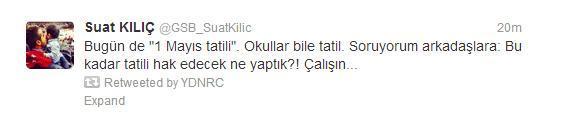 1 Mayıs mesajı: Çalışın