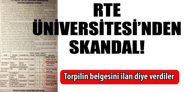 Rektörden skandal ilana açıklama