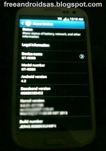 Galaxy S3te Android 4.3 görüntülendi