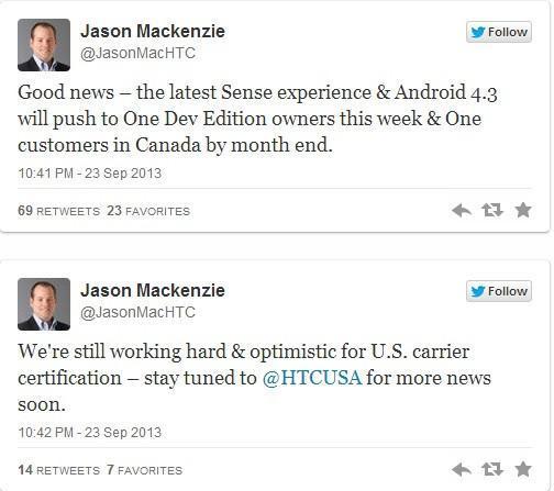 HTC One için Android 4.3 güncellemesi bu hafta başlıyor