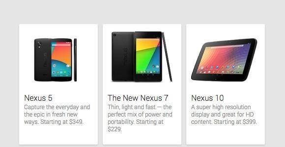 Nexus 5, Play Storedaki yerini aldı