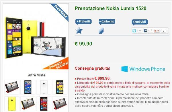 Lumia 1520 için ön sipariş süreci başladı